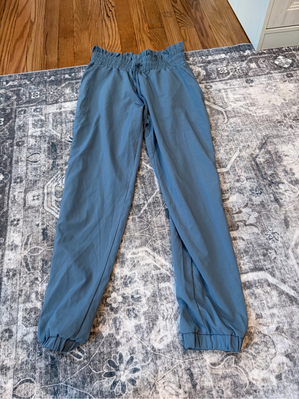 Mono B Slate Blue High-Waist Track Joggers